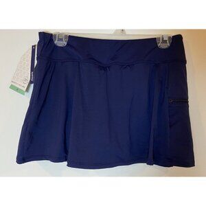 NWT Beach House Swim Bathing Suit Skirt Attached Bikini Bottom Navy Blue 8 New